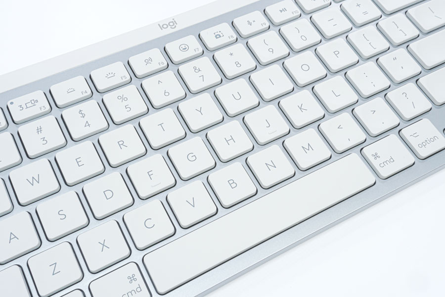 MX Keys Mini for Macのキー中央部の拡大画像